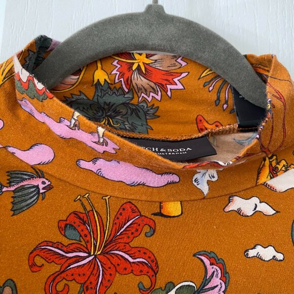 Scotch & Soda Long-Sleeve Allover Printed Top Size S - Picture 7 of 7